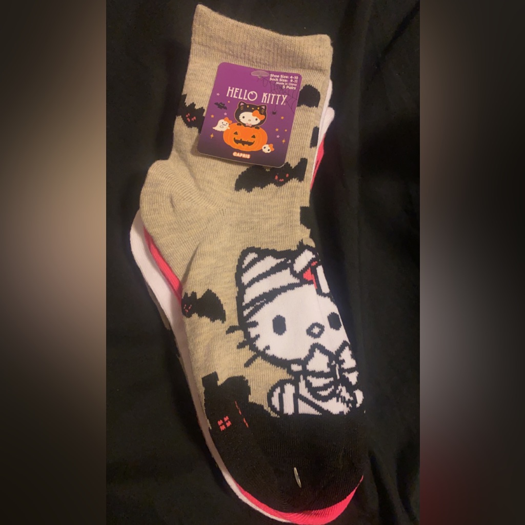 Brand New Halloween Hello Kitty Socks